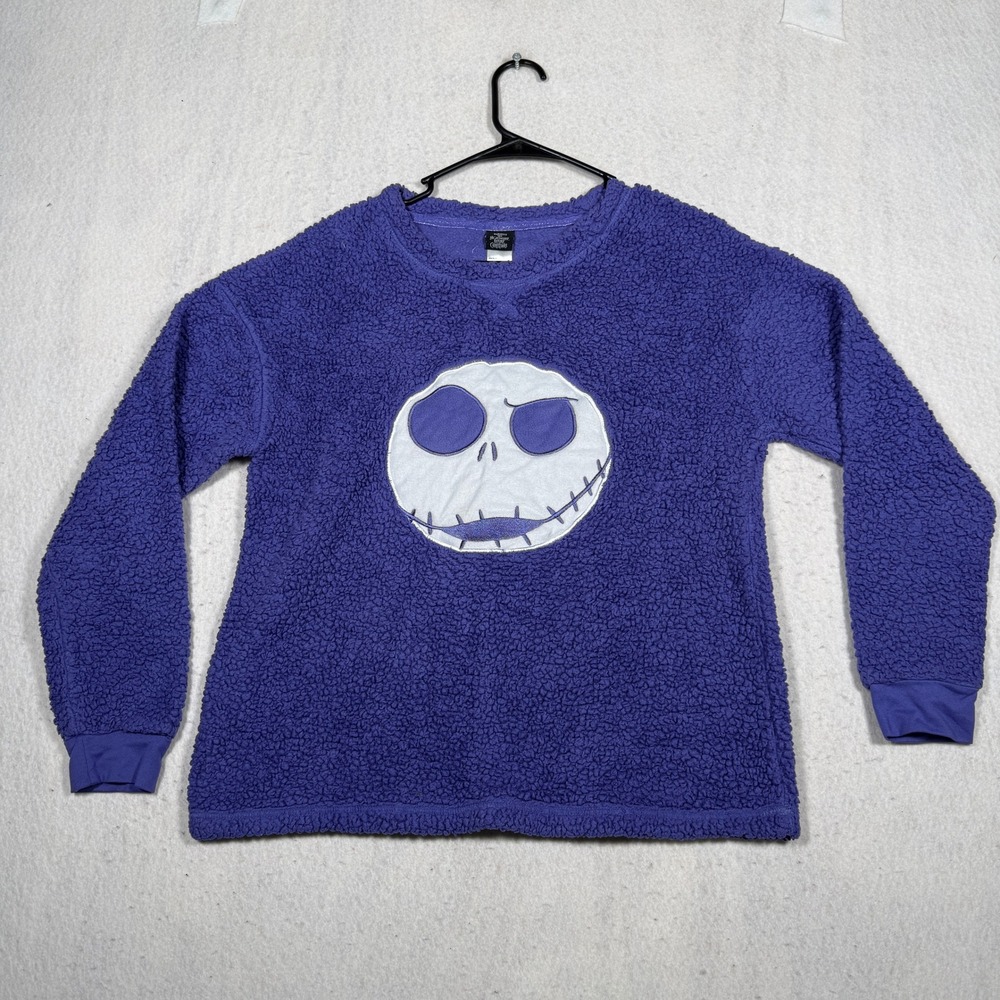 Disney Nightmare Before Christmas Jack Skellington Purple Fleece Top LZ44901SCNB